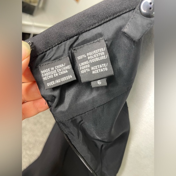 Vintage Liz Claiborne Black Textured Halter neck Formal Long Gown Sz 6 - Picture 8 of 8